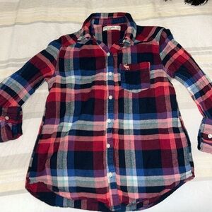 Abercrombie girls button up flannel